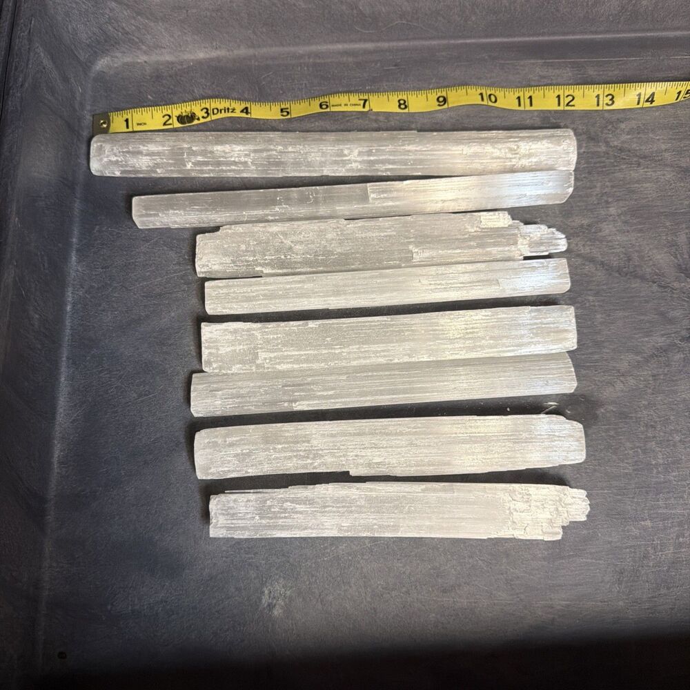 Selenite Crystal Sticks Gemstone Decor Wholesale Supply lot of 8